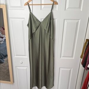A New Day Sage Green Midi Slip Dress – Women’s XXL